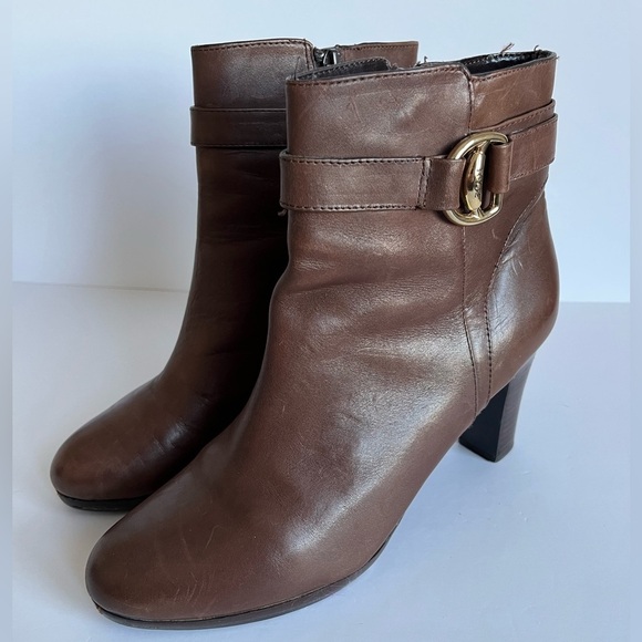 Brown Leather Ankle Boots - Picture 9 of 9